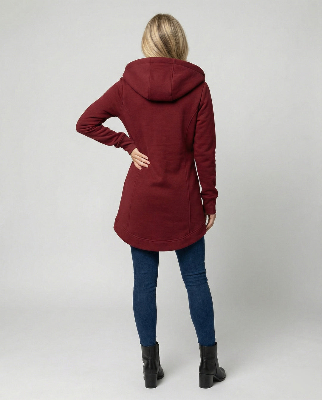 Eleganter Damen Wintermantel mit Kapuze für Herbst (3)