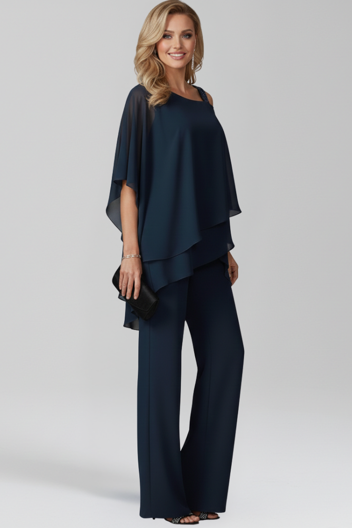 Eleganter fließender Damen Jumpsuit Wide-Leg (3)