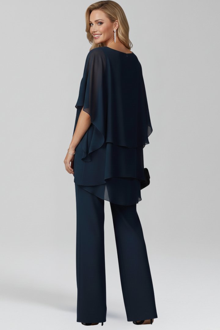 Eleganter fließender Damen Jumpsuit Wide-Leg (4)