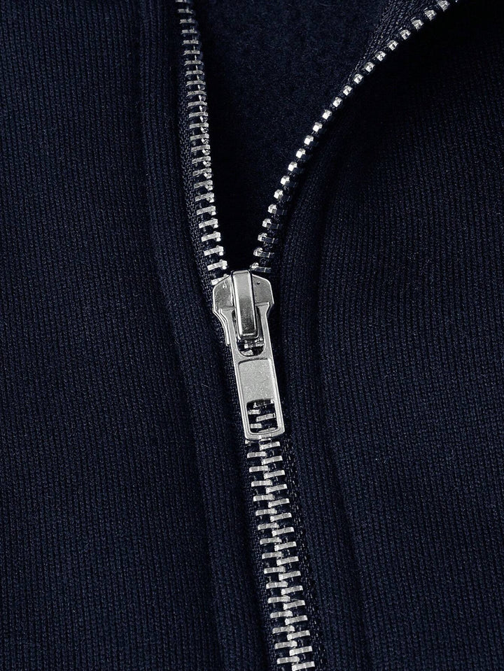 Eleganter Herren Pullover mit Stehkragen und Reißverschluss (5)