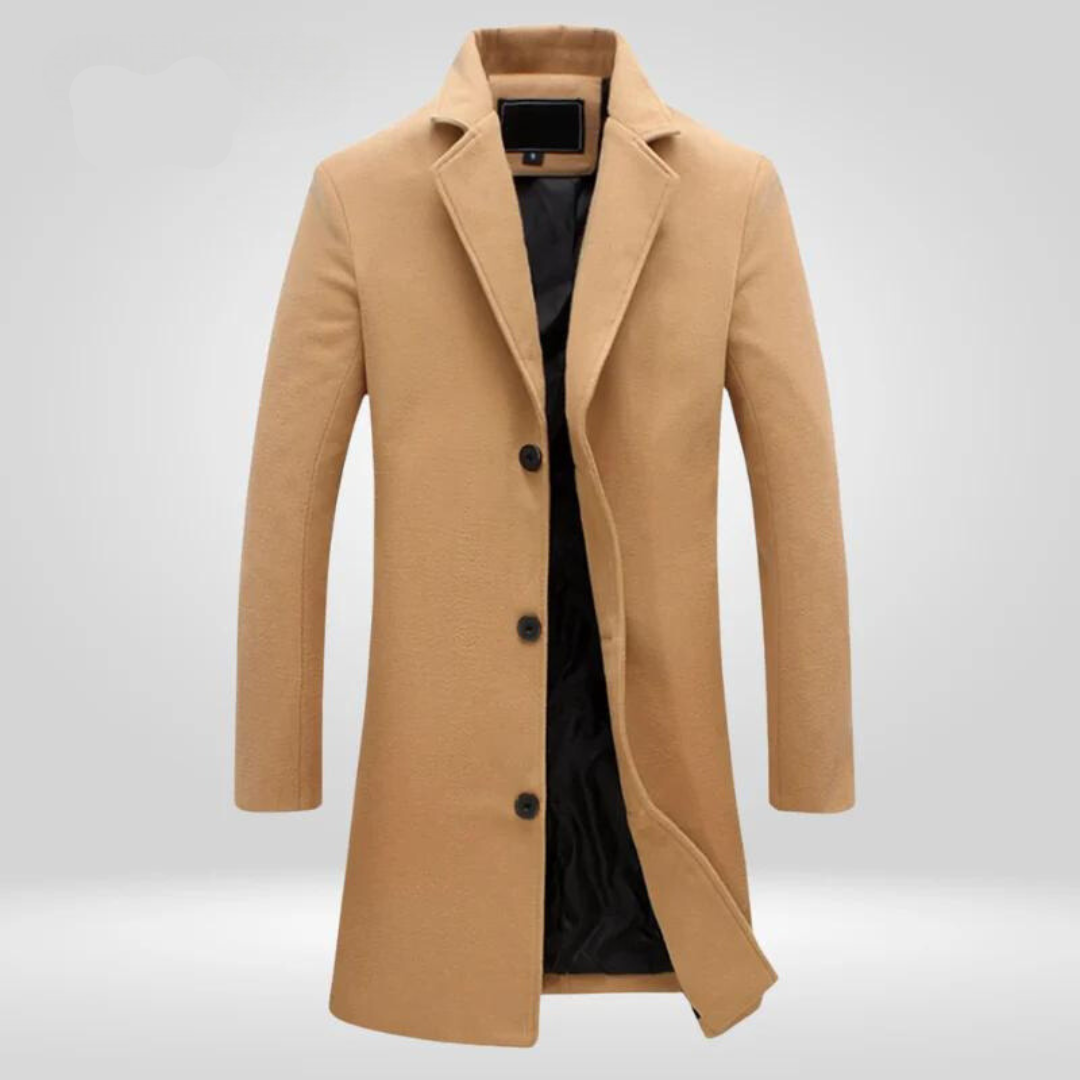 Eleganter Herrenmantel für den Herbst in Beige