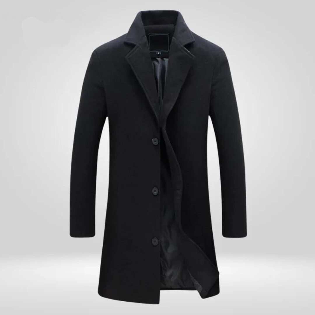 Eleganter Herrenmantel für den Herbst in Schwarz
