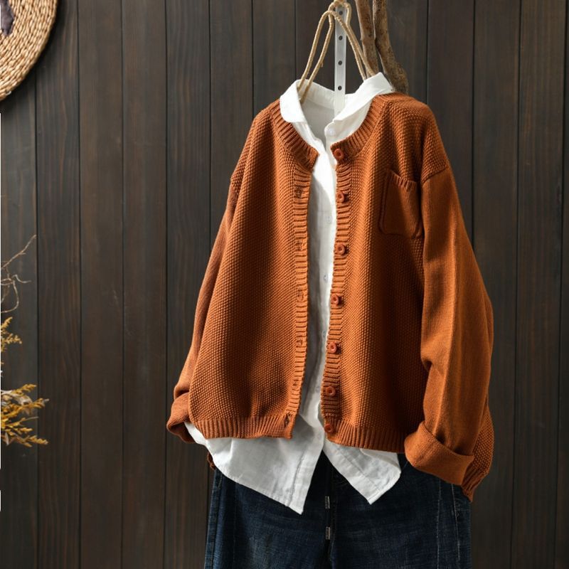Eleganter Komfort-Cardigan für den Alltag in Orange