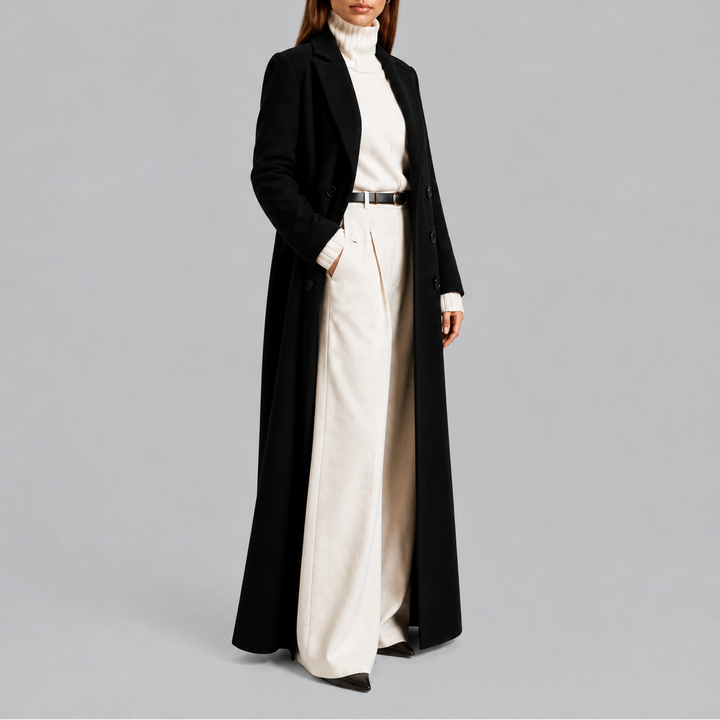 Eleganter zweireihiger Damen Herbstmantel (2)