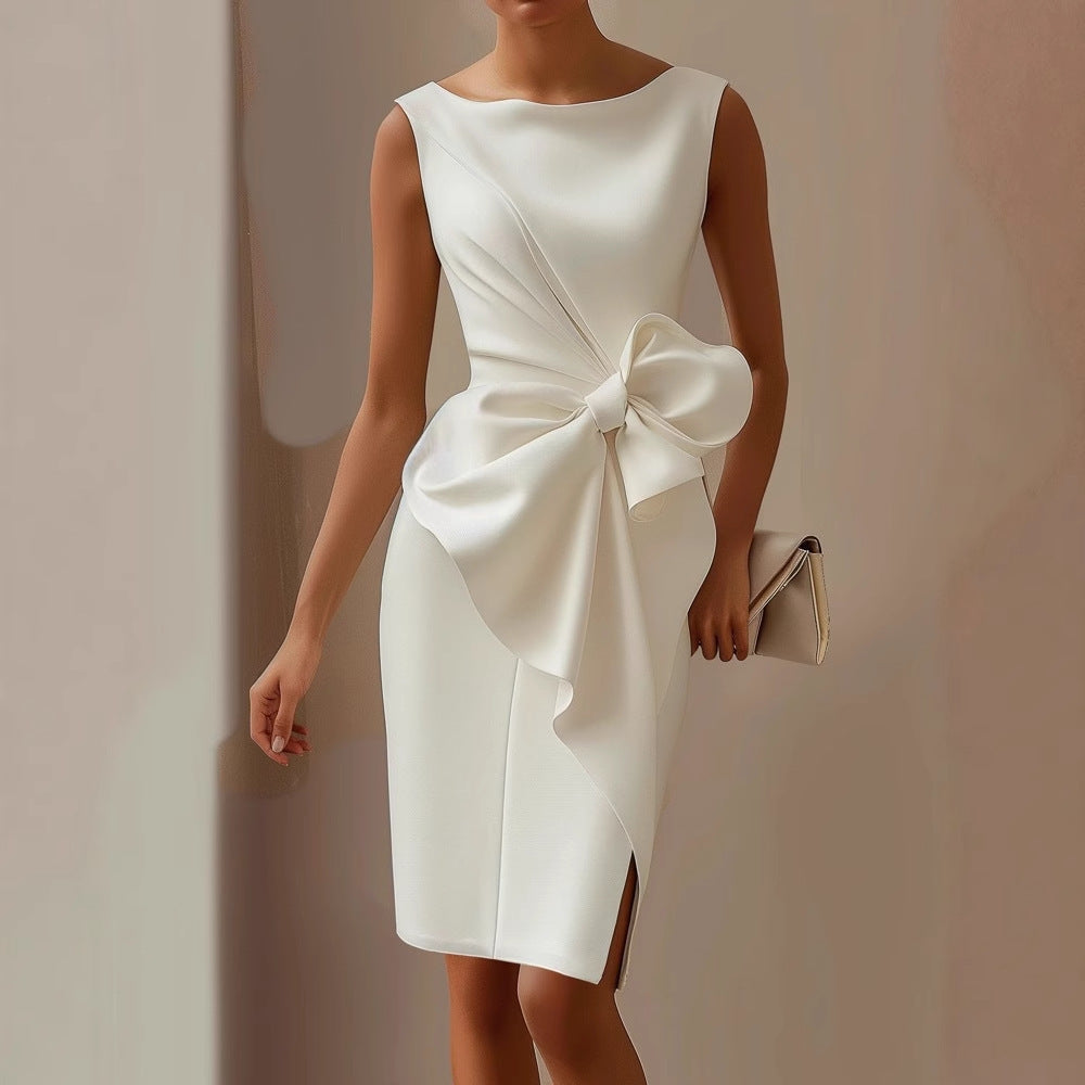 Elegantes Damen Cocktailkleid für Hochzeiten in Weiß