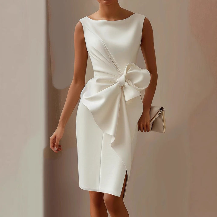 Elegantes Damen Cocktailkleid für Hochzeiten in Weiß