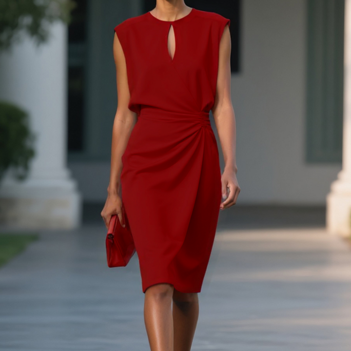 Elegantes Damen Cocktailkleid für Hochzeitsgäste in Rot