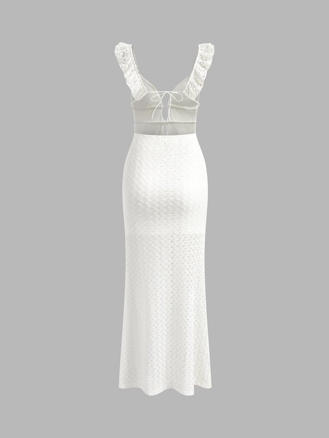Elegantes Damen Maxikleid für Hochzeitsgäste mit tiefem V-Ausschnitt und modernem Schnitt (5)