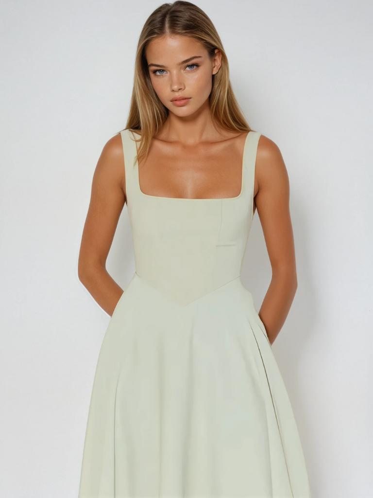 Elegantes Damen Midikleid für den Herbst (2)