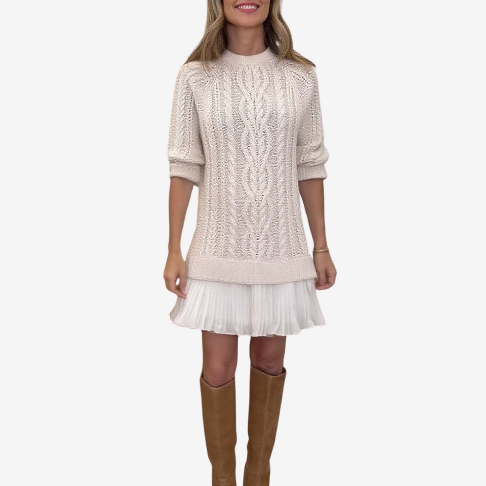 Elegantes Damen Strickkleid für festliche Herbsttage (2)