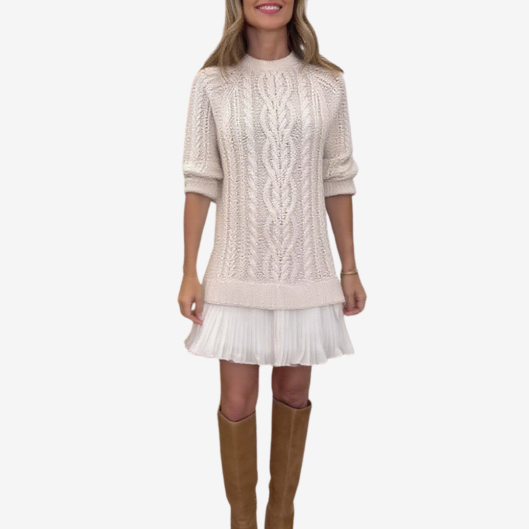 Elegantes Damen Strickkleid für festliche Herbsttage (2)