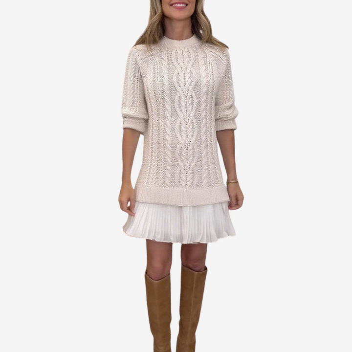 Elegantes Damen Strickkleid für festliche Herbsttage (2)