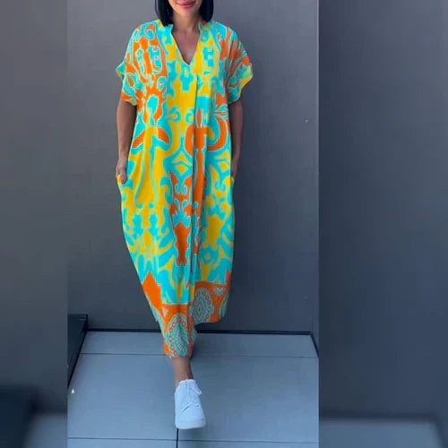 Elegantes Florales Kleid in Grün