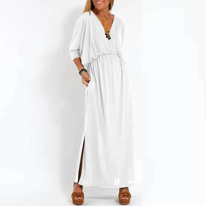 Elegantes Herbst-Maxikleid in Weiß