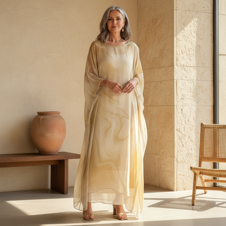 Elegantes Herbstkleid Maxi für Abende (10)