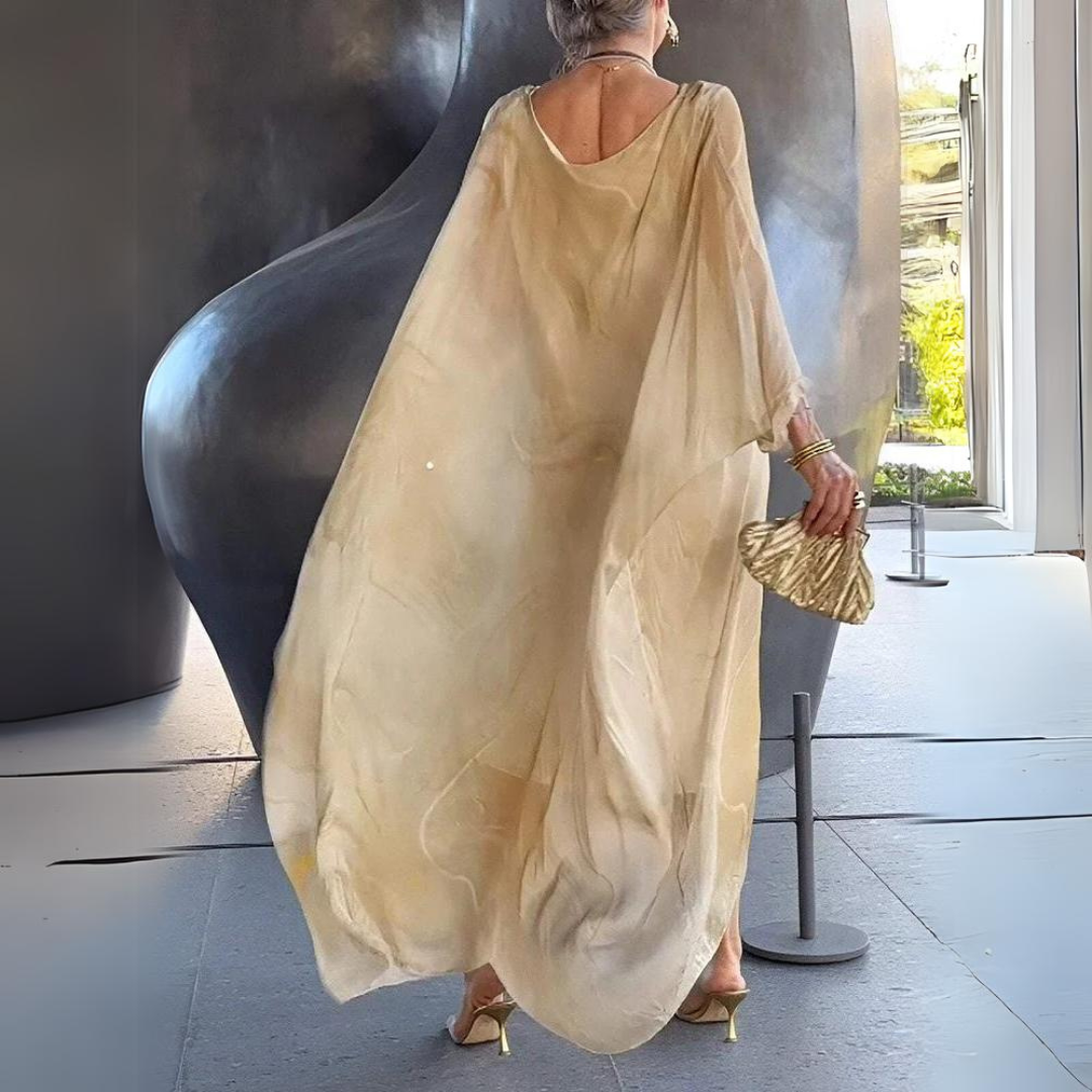 Elegantes Herbstkleid Maxi für Abende (3)