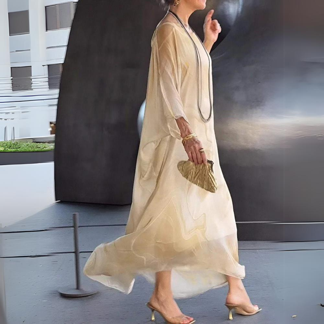 Elegantes Herbstkleid Maxi für Abende (4)