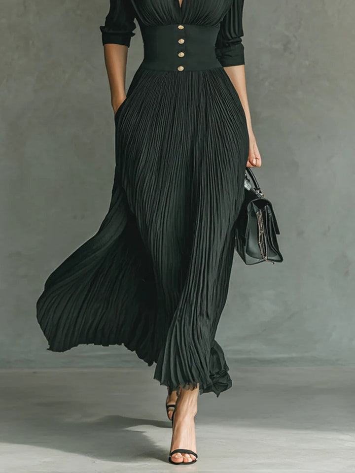 Elegantes Herbstkleid Midi aus Polyester (4)