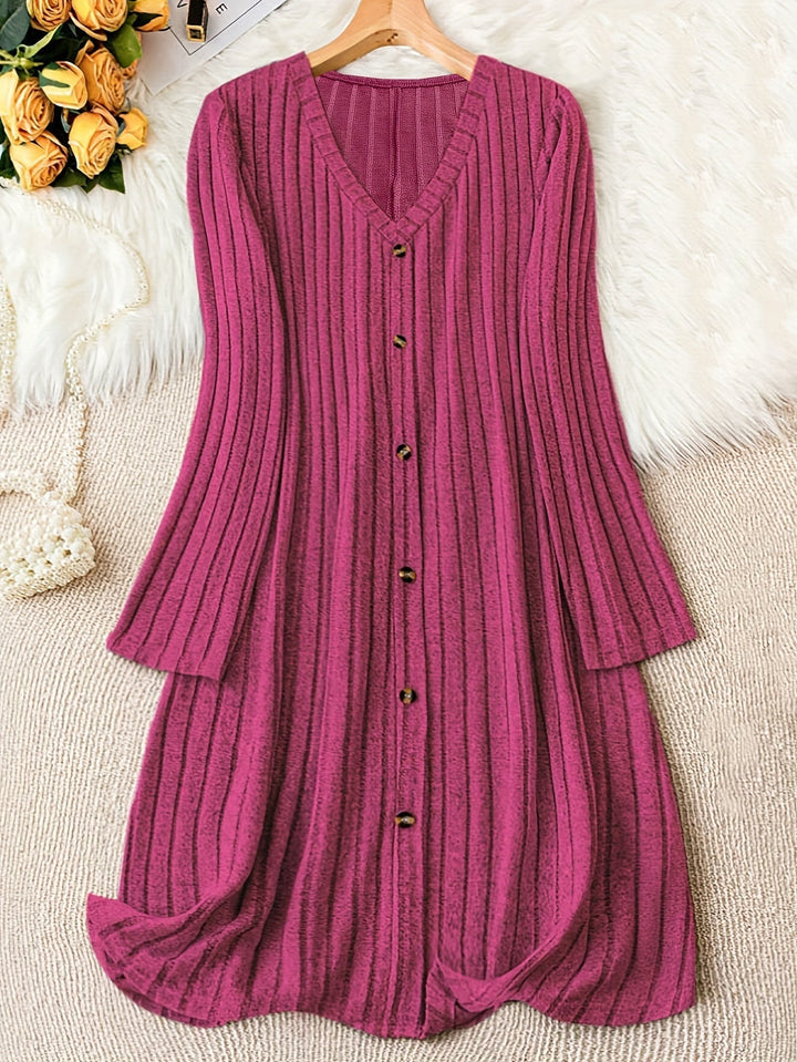 Elegantes Herbstkleid mit Komfort in Rosa