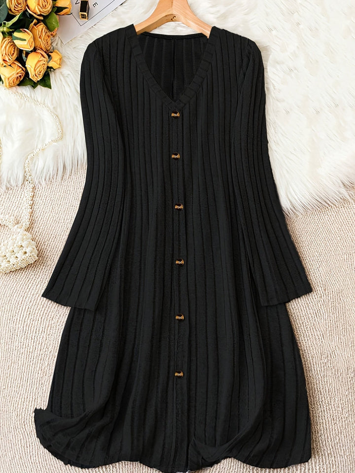 Elegantes Herbstkleid mit Komfort in Schwarz