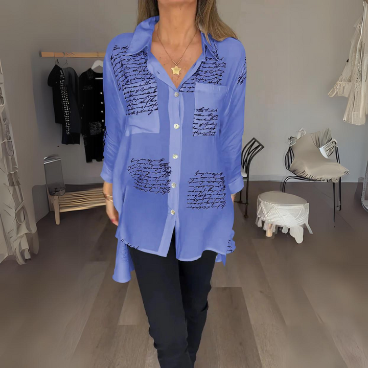 Elegantes Kunstdruck Hemd in Lila