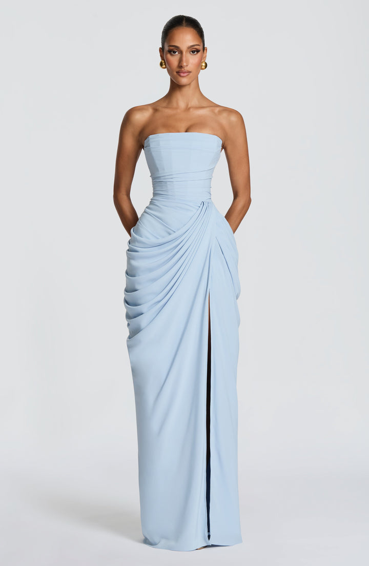 Elegantes Langes Abendkleid für Damen mit Raffung (2)