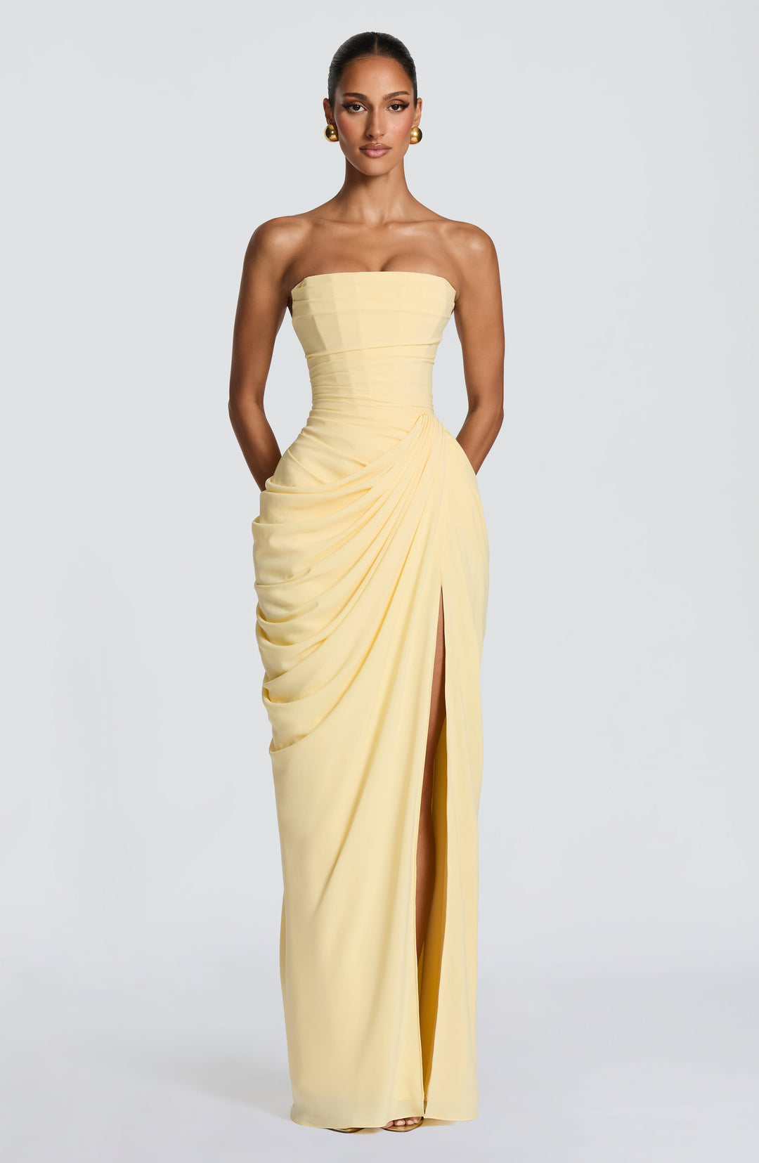 Elegantes Langes Abendkleid für Damen mit Raffung (6)