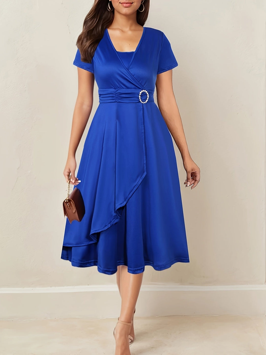 Elegantes Maxikleid für Hochzeiten in Blau