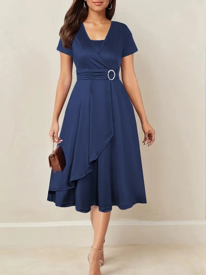 Elegantes Maxikleid für Hochzeiten in Marineblau