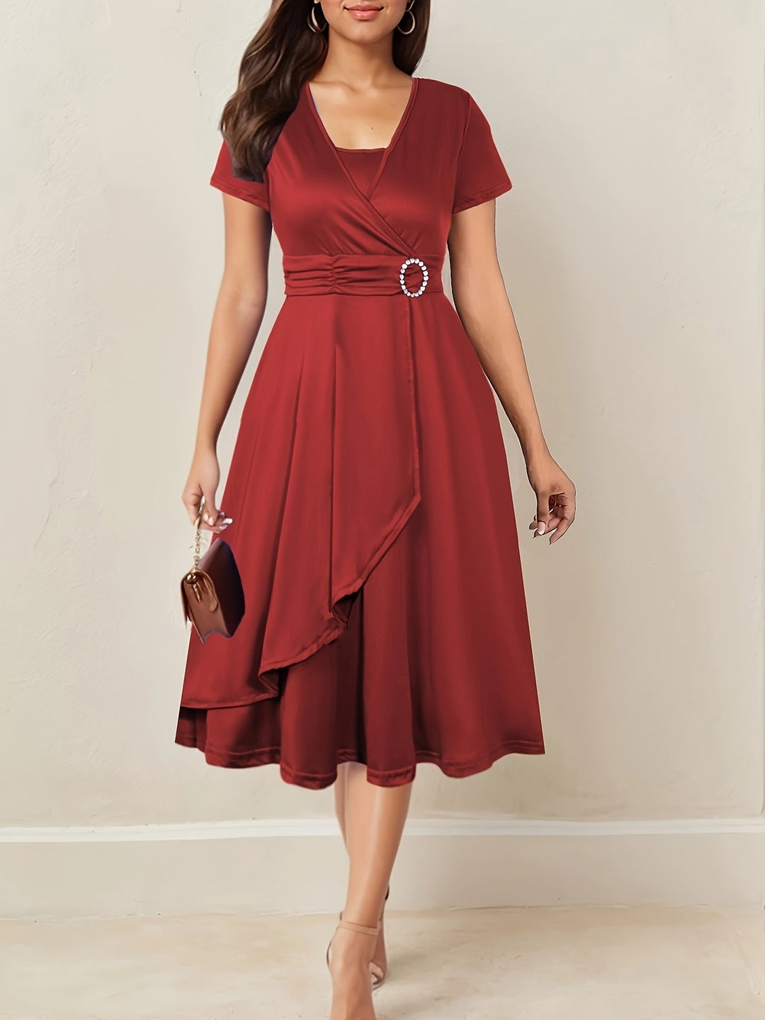 Elegantes Maxikleid für Hochzeiten in Rot