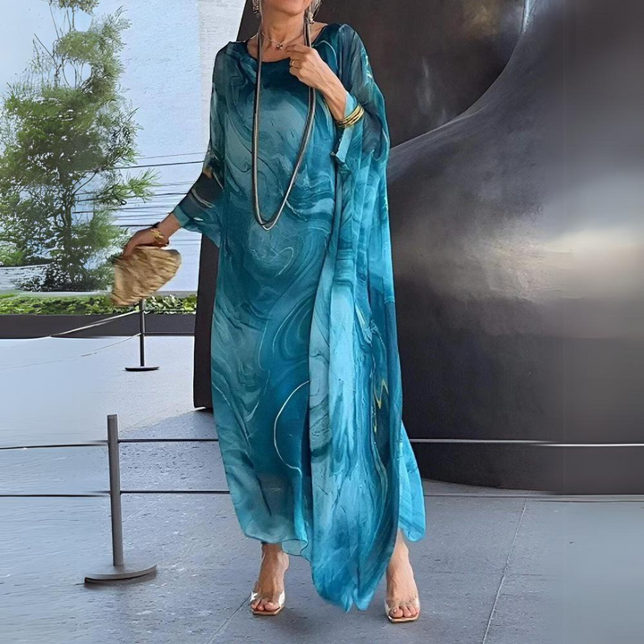 Elegantes Maxikleid für Hochzeitsgäste in Blau (Fast ausverkauft)