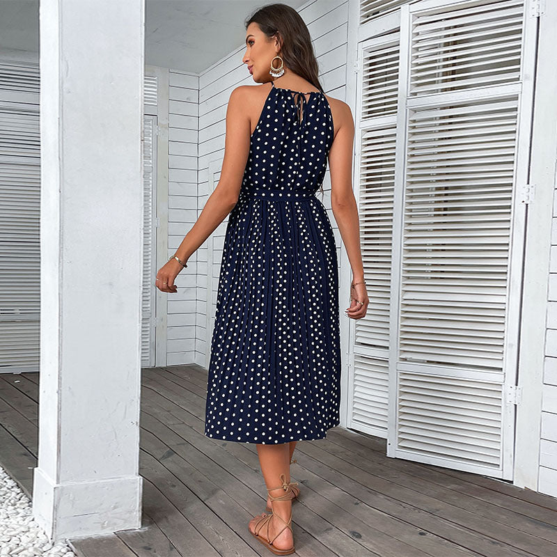 Elegantes Polka-Dot-Midikleid für den Sommer (2)