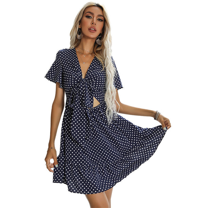 Elegantes Polka-Dot Minikleid (5)