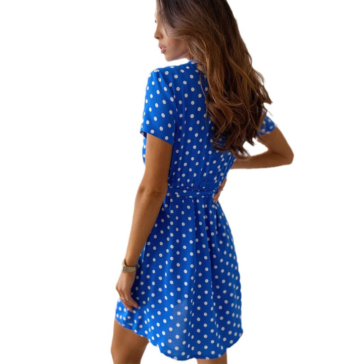 Elegantes Polka-Dot-Minikleid für Sommer (5)