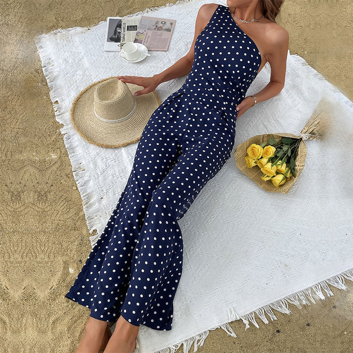 Elegantes Polka-Punkt-Maxikleid für den Sommer (2)