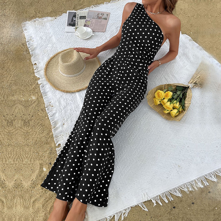 Elegantes Polka-Punkt-Maxikleid für den Sommer (3)