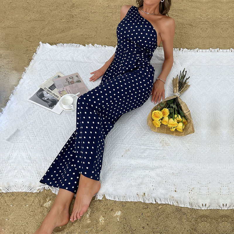 Elegantes Polka-Punkt-Maxikleid für den Sommer (4)