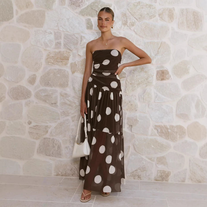 Elegantes Pünktchen-Maxikleid (3)