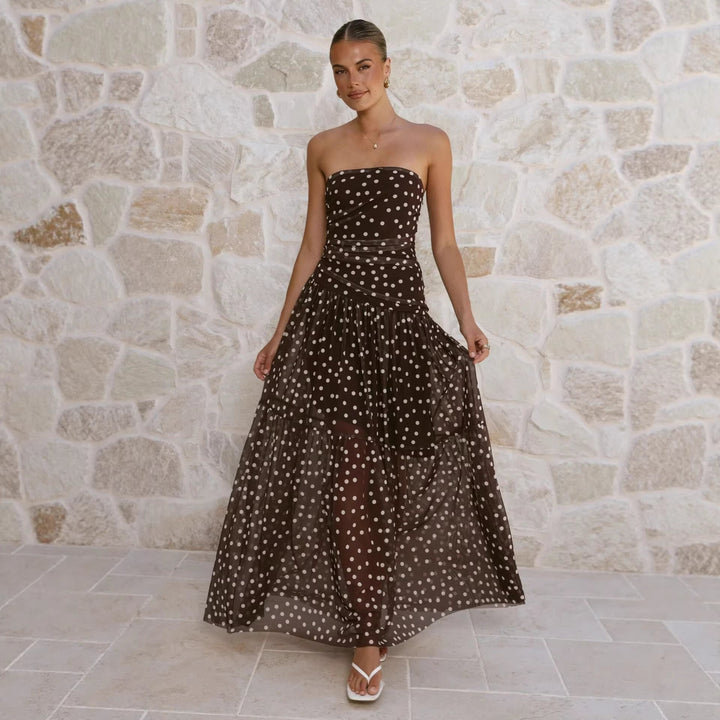 Elegantes Pünktchen-Maxikleid (4)