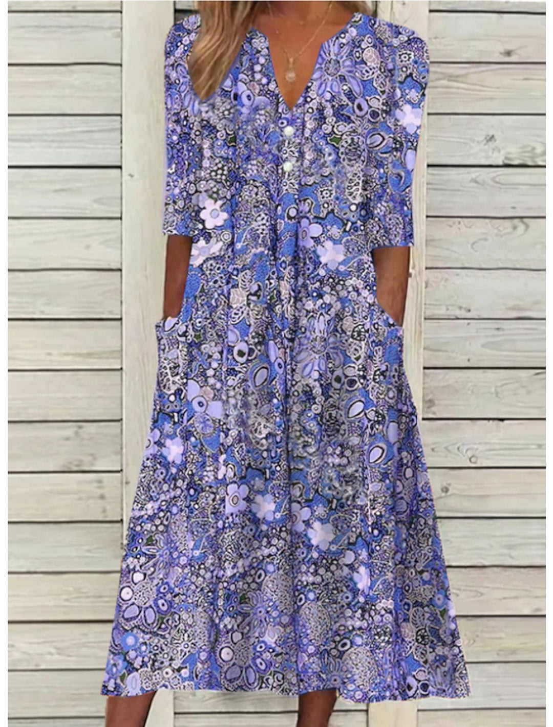 Elegantes Sommerkleid Beach dress in Blau