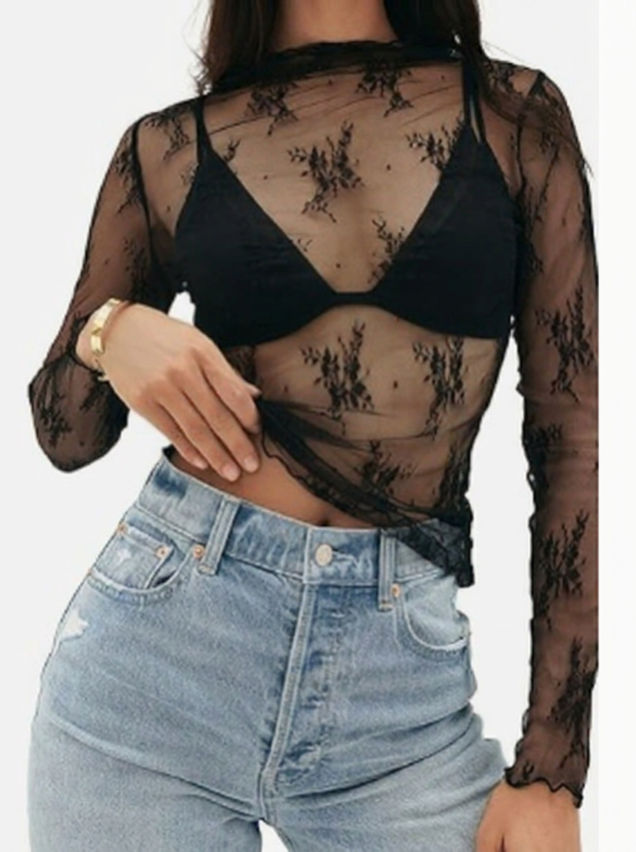 Elegantes Spitzen-Damen-Set für Übergänge (8)