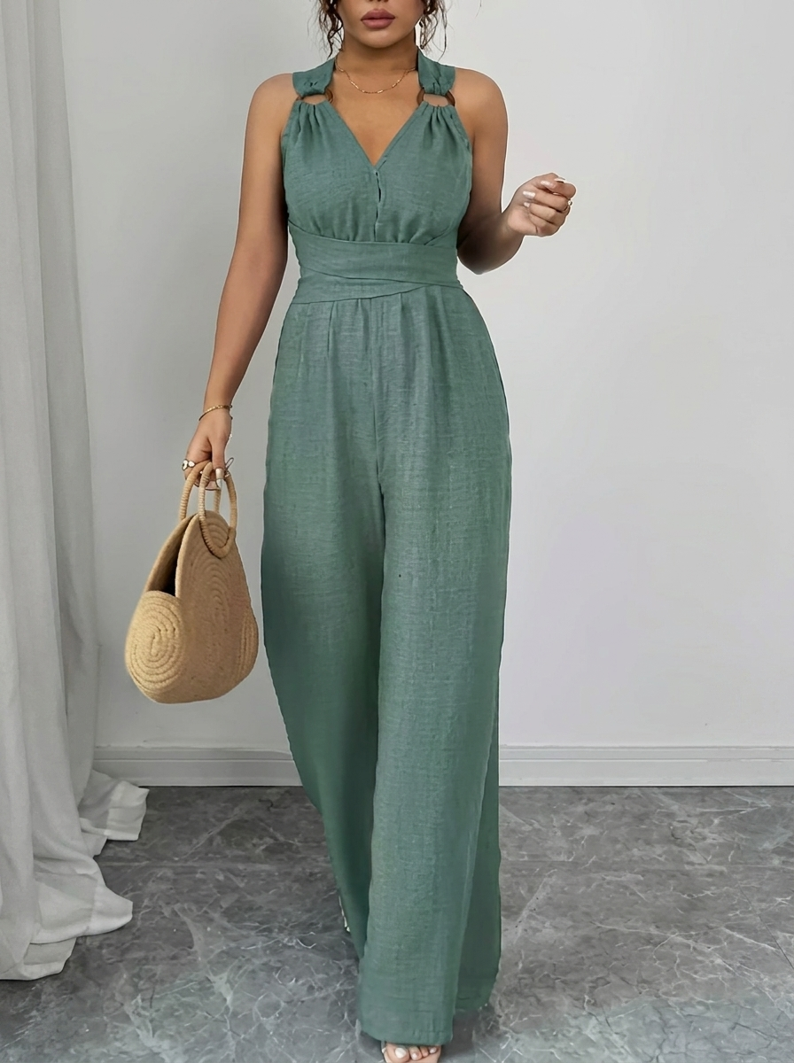 Elegantes Spitzen-Damen-Set für Übergänge in Grün