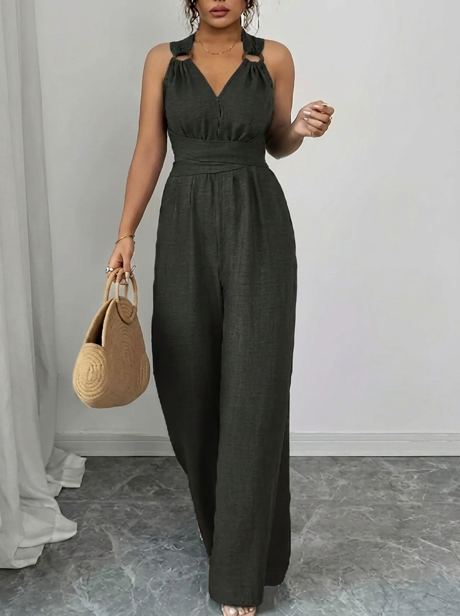 Elegantes Spitzen-Damen-Set für Übergänge in Schwarz