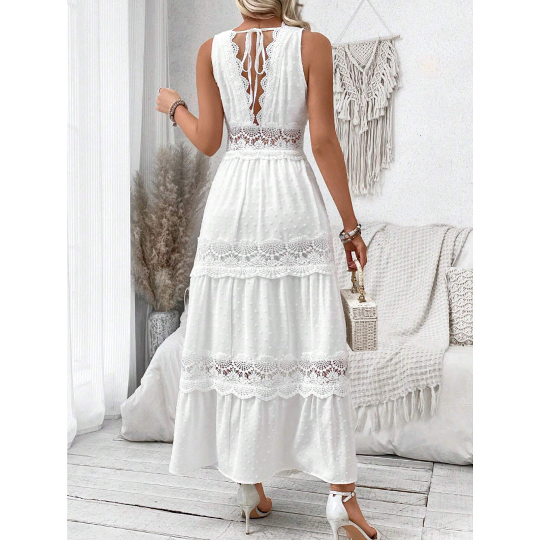 Elegantes Spitzen-Midikleid