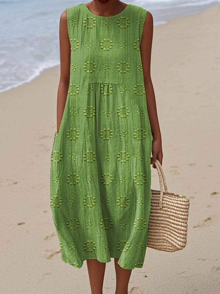 Amalia Midi Strandkleid mit verdeckten Taschen foto 1