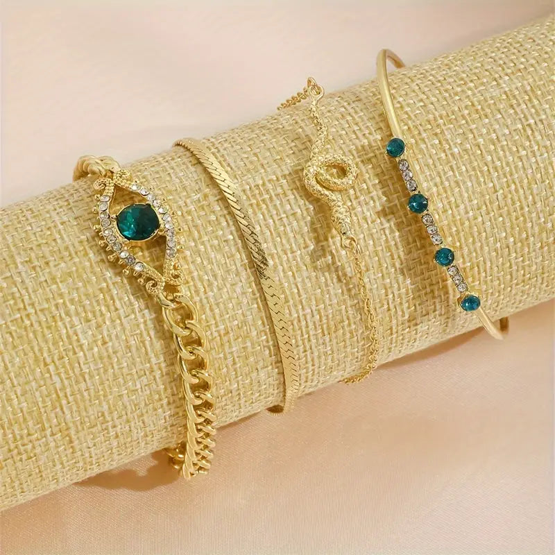 Serpina Veyra Armband-Set | Goldfarben