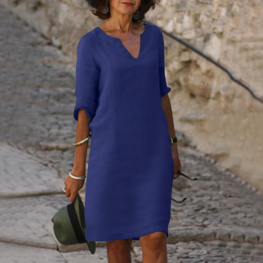 Festliches Damen Kleid für Hochzeitsgäste in Dunkelblau