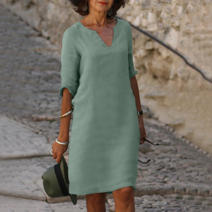 Festliches Damen Kleid für Hochzeitsgäste in Olivgrün