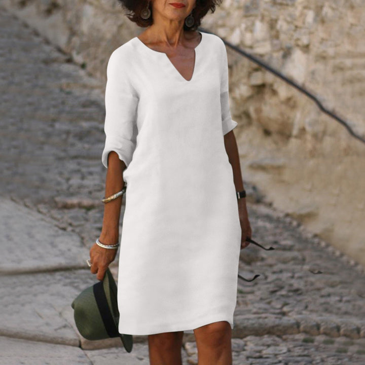 Festliches Damen Kleid für Hochzeitsgäste in Weiß