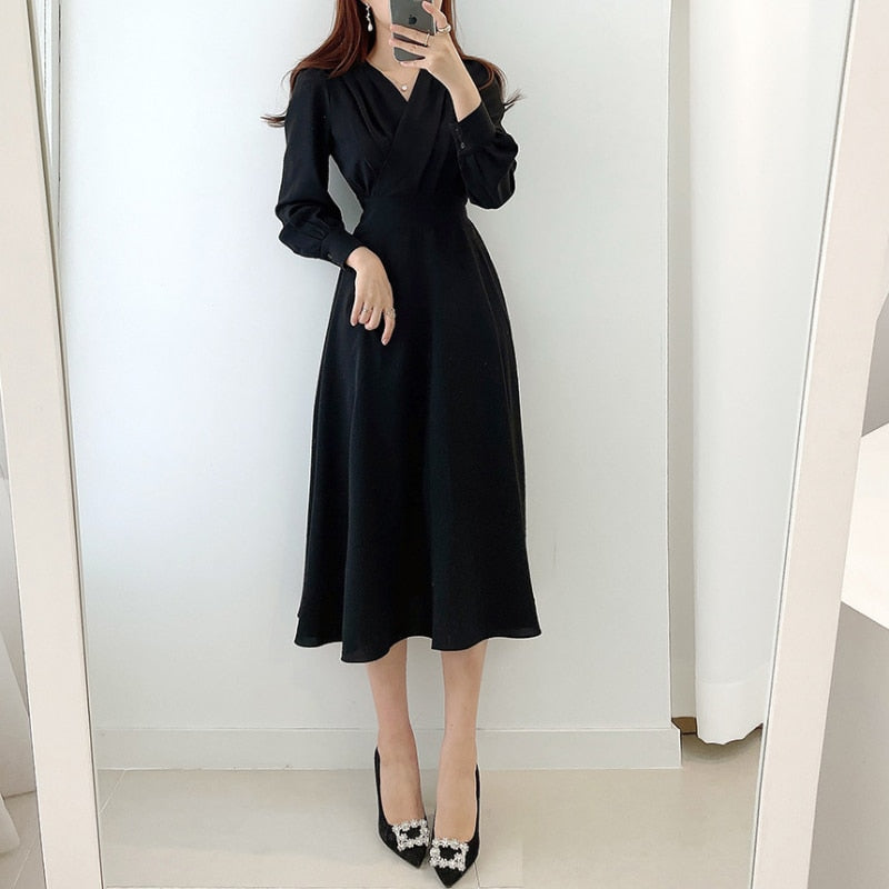 Festliches Damen Strickkleid A-Linie (6)